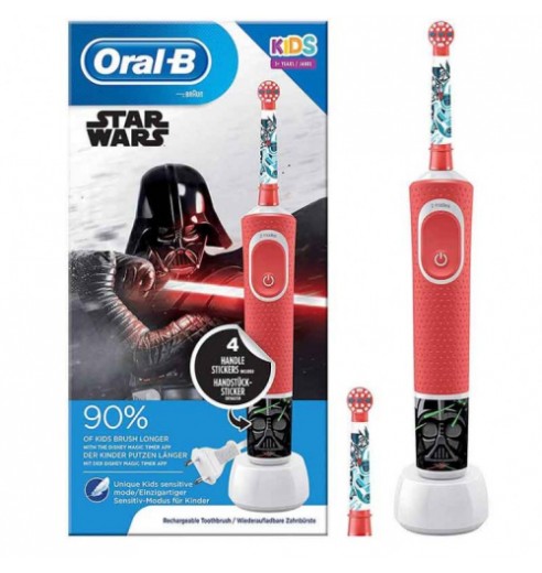 Детская электрическая зубная щетка Oral-B Vitality Kids D100.423.2K Звездные войны