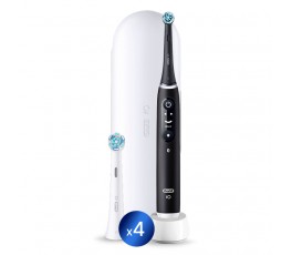 Электрическая зубная щетка Oral-B iO 6 Black Lava с дополнительной насадкой Ultimate Clean (4 шт)