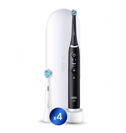 Электрическая зубная щетка Oral-B iO 6 Black Lava с дополнительной насадкой Ultimate Clean (4 шт)
