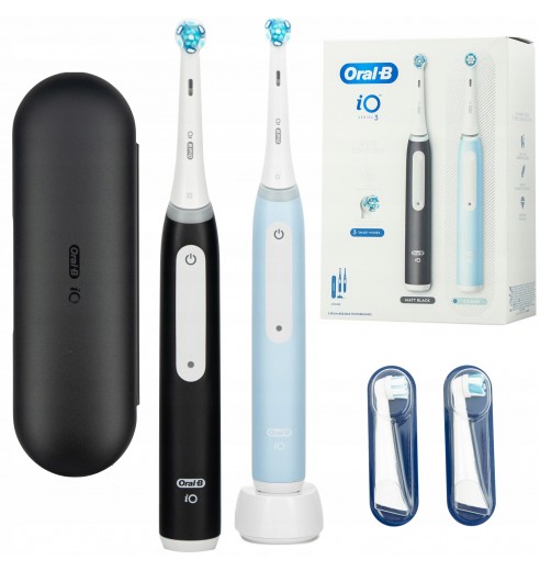 Электрическая зубная щетка Oral-B iO 3 Duo Matt Black + Ice Blue