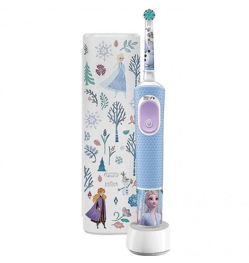 Детская электрическая зубная щетка Oral-B Vitality Kids Frozen II "Холодное сердце 2" + футляр