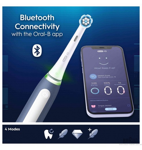 Электрическая зубная щетка Oral-B iO 4 My Way Ocean Blue + extra Brush