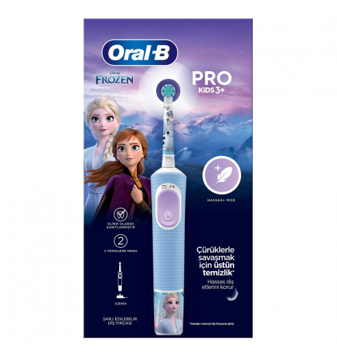 Детская электрическая зубная щетка ORAL-B Vitality Pro Kids Frozen 2 режима