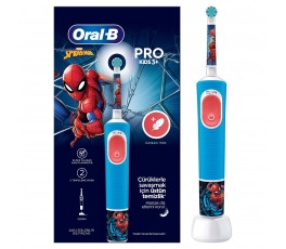 Детская электрическая зубная щетка ORAL-B Vitality Pro Kids Spider-man 2 режима