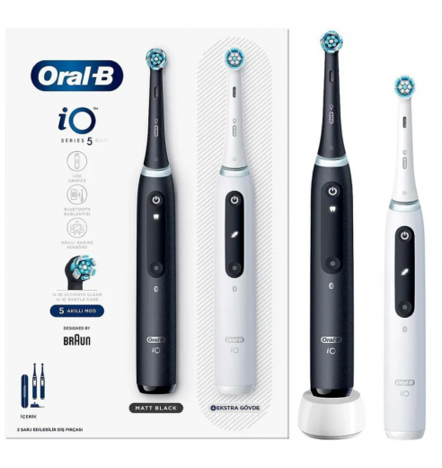 Электрическая зубная щетка Oral-B iO 5 DUO Black and White