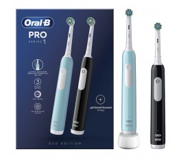 Электрическая зубная щетка Oral-B Pro Series 1 Duo черная + бирюзовая 3 режима тип 3791
