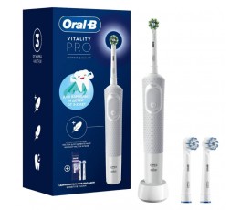 Электрическая зубная щетка Oral-B Vitality Pro D103.413.3  White тип 3708 + Насадки EB60 SensitiveClean 2шт