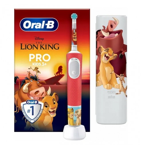 Детская электрическая зубная щетка Oral-B Vitality PRO Kids Король Лев  + чехол