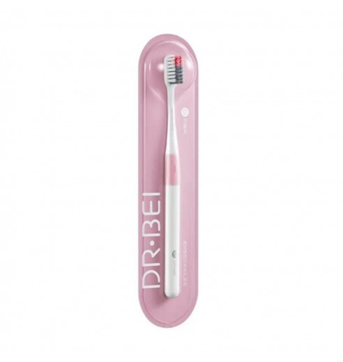 Зубная щетка DR.BEI Bass Toothbrush Classic with Pothook Pink