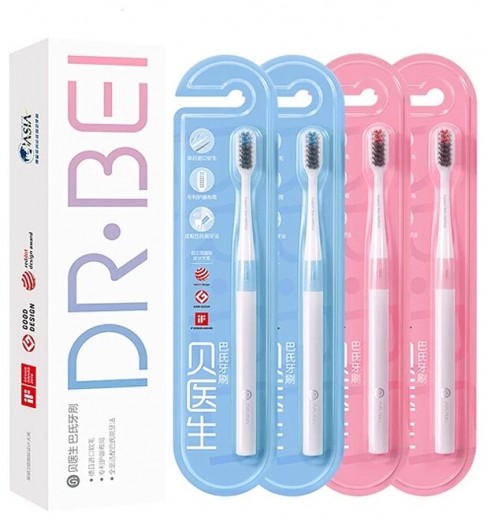Набор щёток Dr.Bei Bass Toothbrush Classic 4 шт