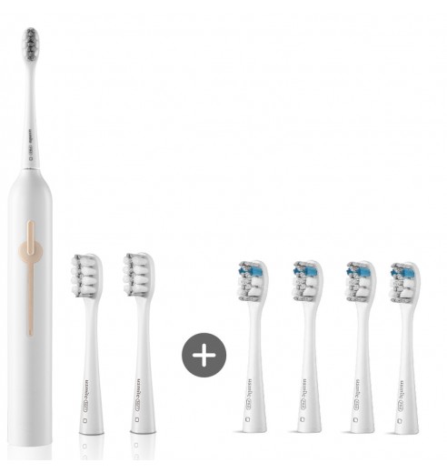 Электрическая зубная щетка usmile P1 - White + Насадка для зубной щетки usmile Whitening Pro PCB01 - White