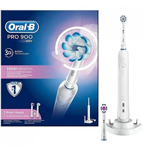 Электрическая зубная щетка Oral-B Pro 900 Sensitive White