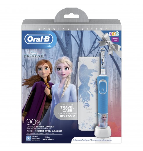 Детская электрическая зубная щетка Oral-B Vitality Kids Холодное сердце D100.413.2KX
