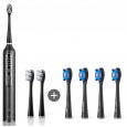 Электрическая зубная щетка usmile U3 - Black + Насадка для зубной щетки usmile Whitening Pro PCB01 - Black