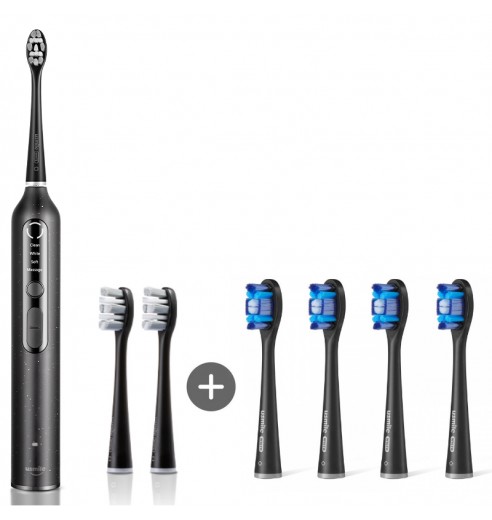Электрическая зубная щетка usmile U3 - Black + Насадка для зубной щетки usmile Whitening Pro PCB01 - Black