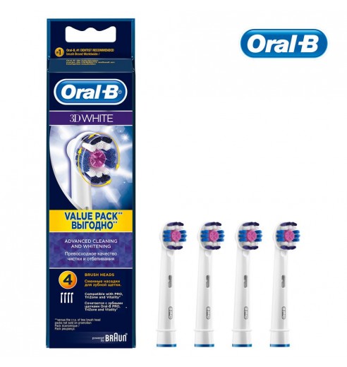 Насадка для отбеливающей чистки Oral-B 3D White (4 шт)
