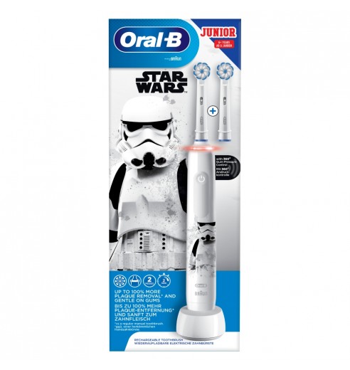 Детская электрическая зубная щетка Oral-B Pro 3  Junior Sensi Звездные Войны D505.523.2K