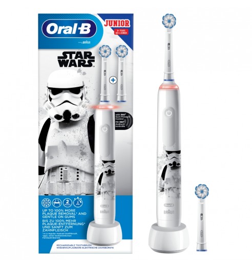 Детская электрическая зубная щетка Oral-B Pro 3  Junior Sensi Звездные Войны D505.523.2K