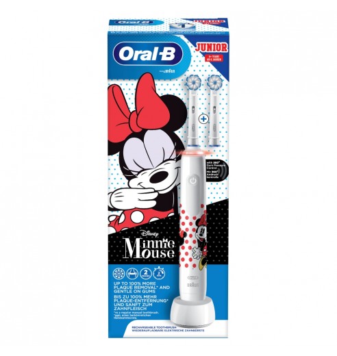 Детская электрическая зубная щетка Oral-B Pro 3  Junior Sensi Minnie Mouse D505.523.2K