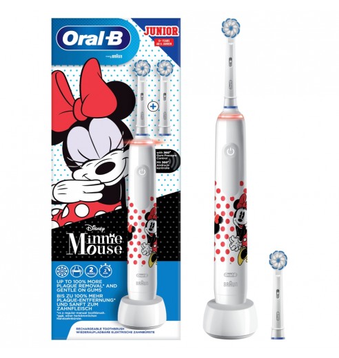 Детская электрическая зубная щетка Oral-B Pro 3  Junior Sensi Minnie Mouse D505.523.2K