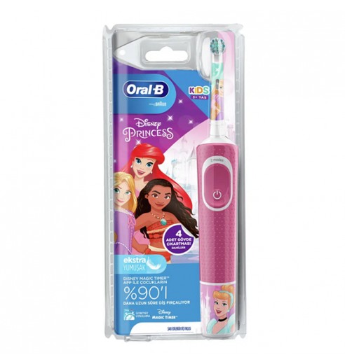 Детская электрическая зубная щетка Oral-B Vitality Kids Princess "Принцессы" D100.413.2K