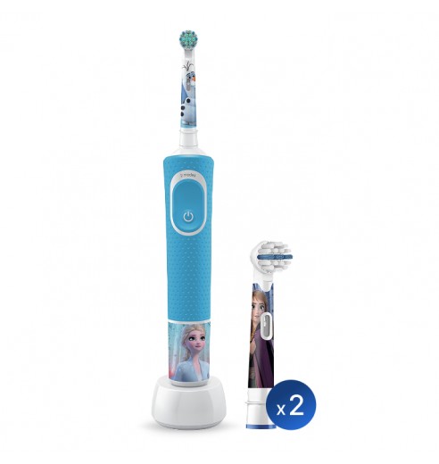 Детская электрическая зубная щетка Oral-B Vitality Kids Frozen "Холодное сердце" + Насадки Oral-B Frozen Kids (2 шт)