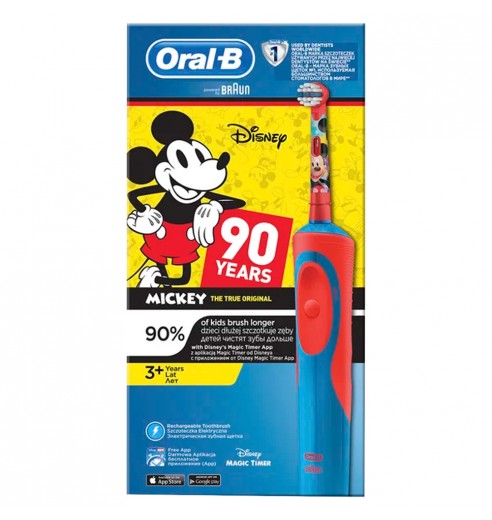 Детская электрическая зубная щетка Oral-B Vitality Kids Mickey Mouse "Микки" D12.513