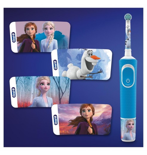 Детская электрическая зубная щетка Oral-B Vitality Kids Холодное сердце D100.413.2KX (EB10S) + чехол