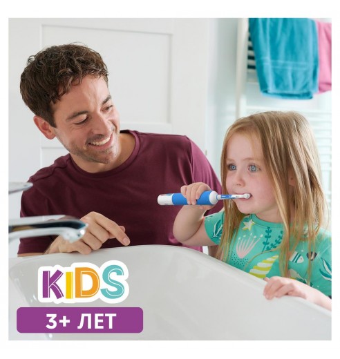 Детская электрическая зубная щетка Oral-B Vitality Kids Холодное сердце D100.413.2KX (EB10S) + чехол