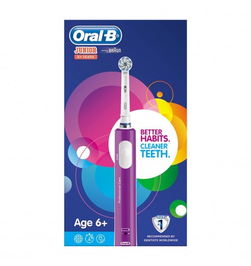 Детская электрическая зубная щетка Oral-B Pro 400 Junior Sensi фиолетовый D 16.513.1
