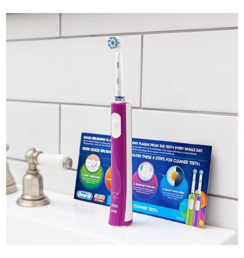 Детская электрическая зубная щетка Oral-B Pro 400 Junior Sensi фиолетовый D 16.513.1