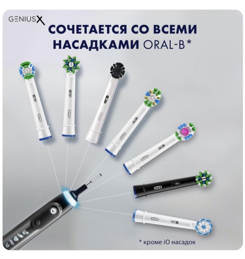 Электрическая зубная щетка Oral-B Genius X 20000 Midnight black D706.513.6