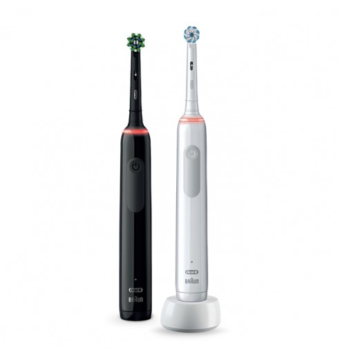 Набор электрических зубных щеток Oral-B Pro 3/D505.523.3H Black+White 2 шт