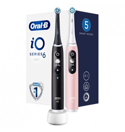 Электрическая зубная щетка Oral-B iO 6 DUO Black Lava, Pink Sand