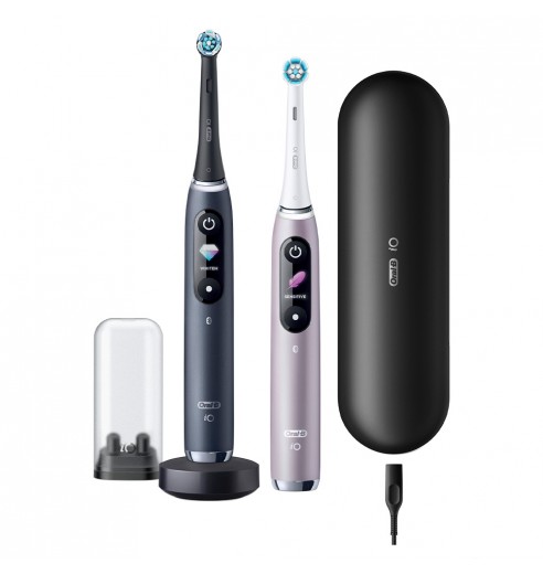 Электрическая зубная щетка Oral-B iO 9 DUO Black Onyx, Rose Quartz