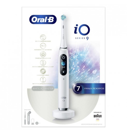 Электрическая зубная щетка Oral-B iO 9 White Alabaster