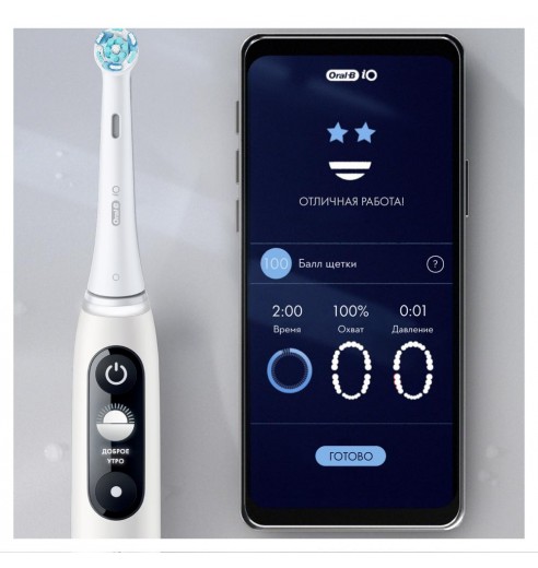 Электрическая зубная щетка Oral-B iO 7 White Alabaster
