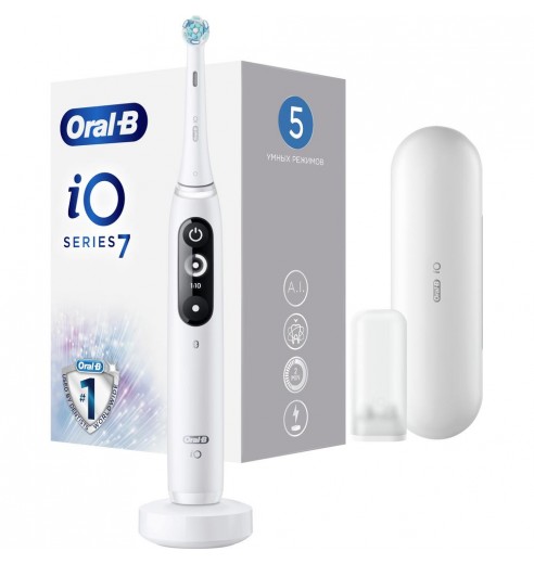 Электрическая зубная щетка Oral-B iO 7 White Alabaster