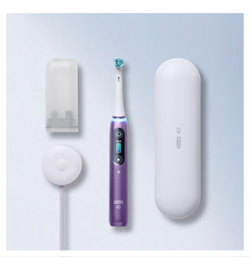Электрическая зубная щетка Oral-B iO 8 Violet Ametrine + Насадка Gentle Care, 2шт