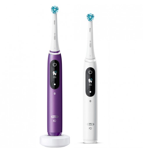 Набор электрических зубных щеток Oral-B iO 8 Duo White Alabaster, Violet Ametrine