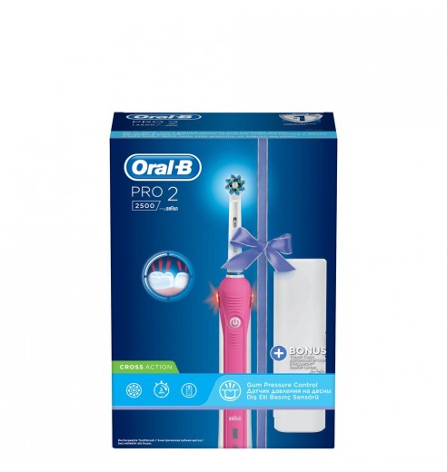 Электрическая зубная щетка Oral-B PRO 2 2500 Cross Action + Футляр