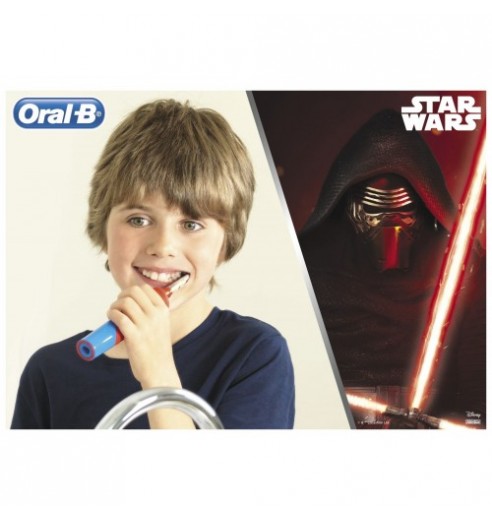 Детская электрическая зубная щетка Oral-B Stages Power StarWars Kids D12.513 + чехол