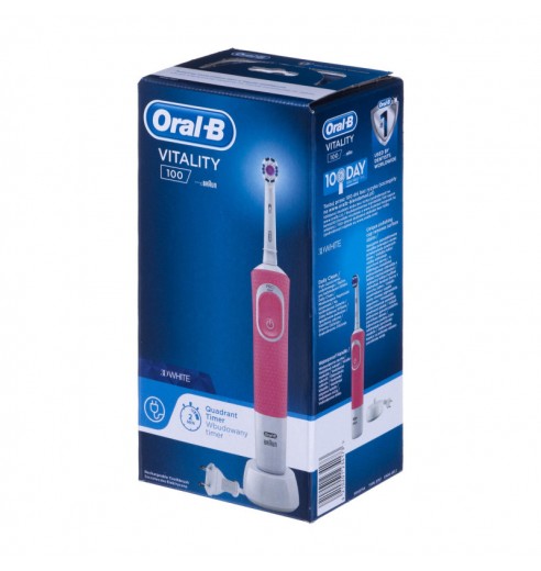 Электрическая зубная щетка Oral-B Vitality 3D White Pink D100.413.1