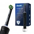 Электрическая зубная щетка Oral-B Vitality Pro D103.413.3 Cross Action Protect X Clean, черный + Насадки Oral-B EB50BRB CrossAction Black, 2 шт