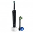 Электрическая зубная щетка Oral-B Vitality Pro D103.413.3 Cross Action Protect X Clean, черный + Насадки Oral-B EB50BRB CrossAction Black, 2 шт