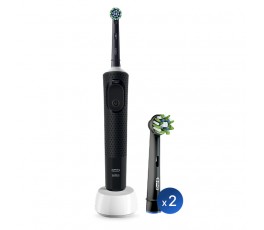 Электрическая зубная щетка Oral-B Vitality Pro D103.413.3 Cross Action Protect X Clean, черный + Насадки Oral-B EB50BRB CrossAction Black, 2 шт