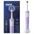Электрическая зубная щетка Oral-B Vitality Pro D103.413.3 Cross Action Protect X Clean, сиреневый + Насадки Oral-B CrossAction EB50RB-4, 4 шт
