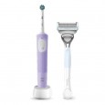 Электрическая зубная щётка Oral-B Vitality Pro лиловая + Женская бритва для ухода в зоне бикини Gillette Venus Satin Care
