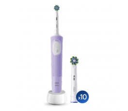 Электрическая зубная щётка Oral-B Vitality Pro лиловая + Насадки Oral-B CrossAction (10 шт)