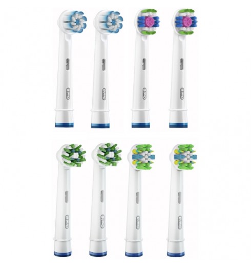 Набор насадок Oral-B: Cross Action, 3D White, Sensitive Clean, FlossAction